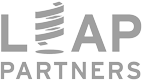 Leap Partners logo with stylized text.