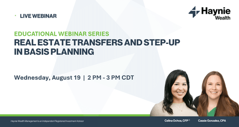 Live webinar on real estate transfers with Celina Ochoa and Cassie Gonzalez, hosted by Haynie Wealth.